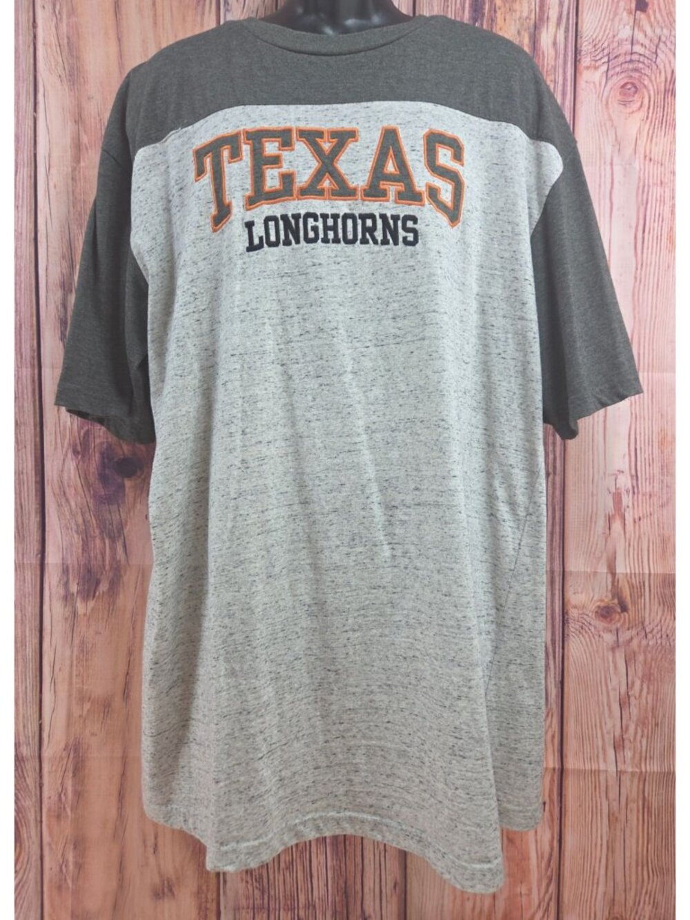 Texas Longhorns Gray Colorblock Crewneck T-Shirt Size XLT - Picture 2 of 7